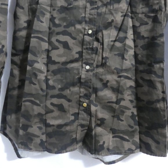 MAX | UK 14 EUR 40 | Camo / Camouflage Snap Button-Up Front Shirt | NWOT - Picture 11 of 16